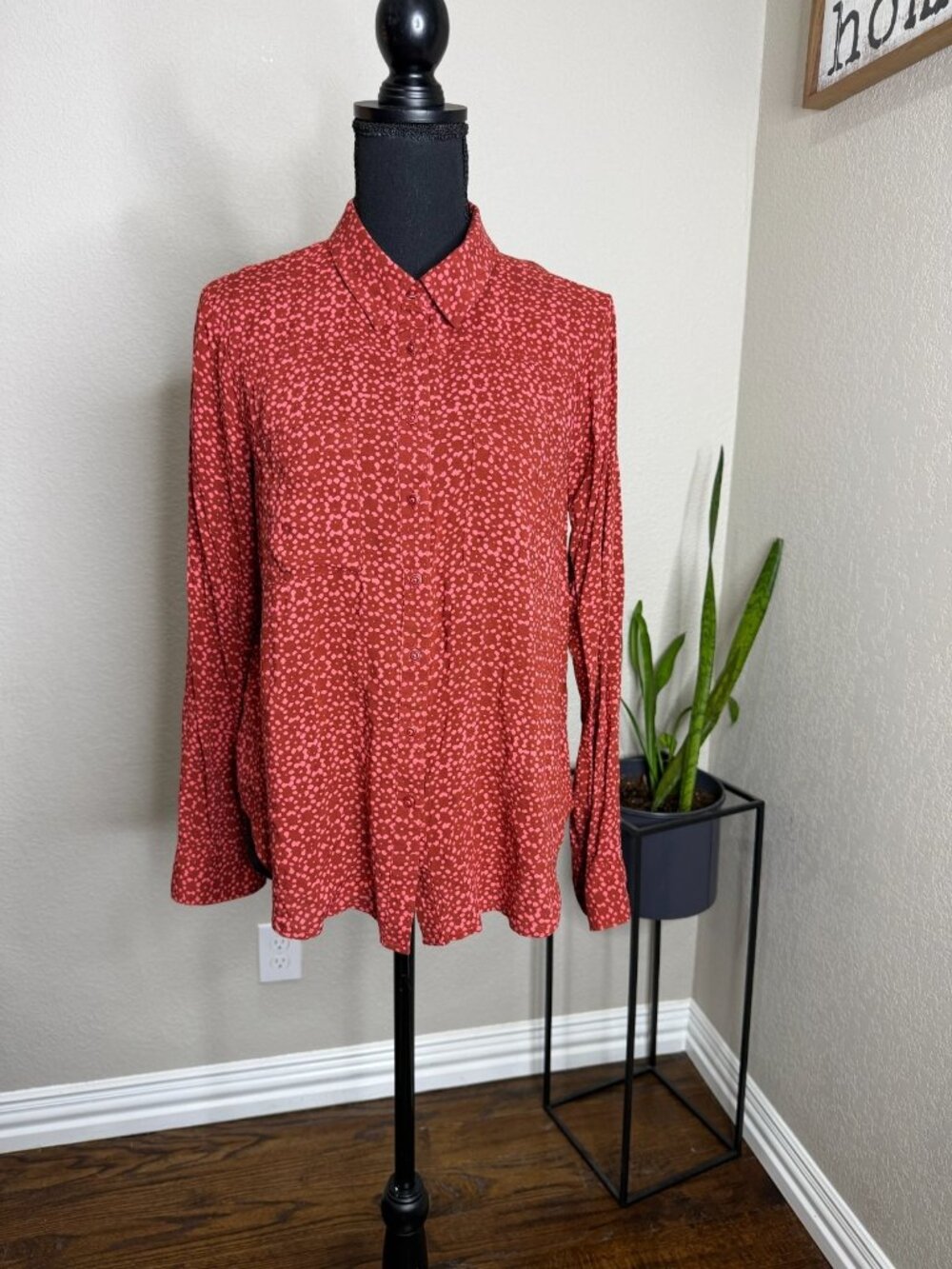 Anthropologie Holding Horses Small Western Boho Long Sleeve Top Blouse